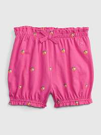 Ružové dievčenské šortky so vzorom organické GAP
