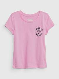 Ružové dievčenské tričko GAP Disney Mickey