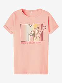 Ružové dievčenské tričko meno MTV
