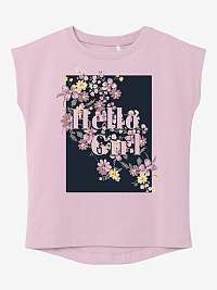 Ružové dievčenské tričko s názvom Vigea