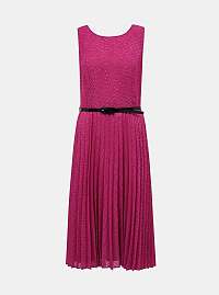 Rúžové šaty s plisovanou sukňou Dorothy Perkins