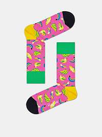 Ružové vzorované ponožky Happy Socks Banana Bird