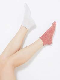 Ružovo-biele členkové ponožky CAMAIEU