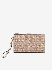 Ružovo-krémová dámska peňaženka Michael Kors Jet Set
