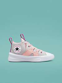 Ružovo-šedé dievčenské členkové tenisky Converse Chuck Taylor All Star