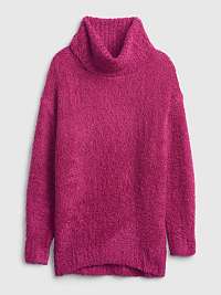 Ružový dámsky sveter Pletený s rolákom GAP