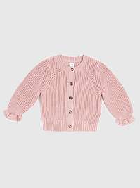 Ružový dievčenský rebrovaný sveter GAP