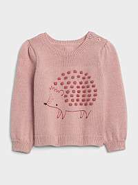 Ružový dievčenský sveter GAP