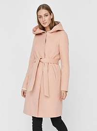 Ružový kabát s kapucňou VERO MODA