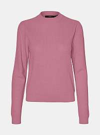 Ružový ľahký sveter so stojačikom VERO MODA Galex