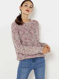 Ružový vzorovaný sveter CAMAIEU