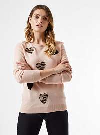 Ružový vzorovaný sveter Dorothy Perkins