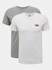Sada dvoch pánskych basic tričiek v bielej a šedej farbe Levi's®