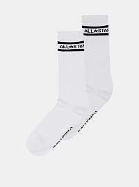 Sada dvoch párov bielych dámskych ponožiek Converse