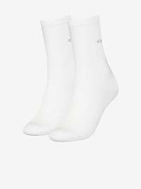 Sada dvoch párov dámskych ponožiek Calvin Klein v bielej farbe