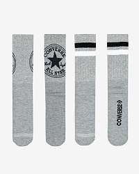 Sada dvoch párov pánskych ponožiek Converse v sivej farbe