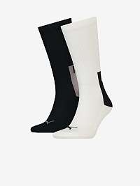 Sada dvoch párov pánskych športových podkolienok v čiernej a bielej farbe Puma