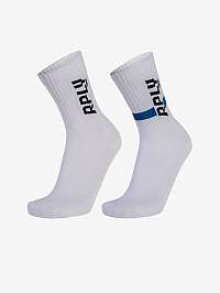Sada dvoch párov ponožiek v bielej farbe Replay