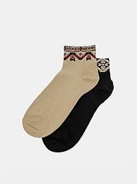 Sada dvoch párov ponožiek v hnedej a čiernej farbe TALLY WEiJL