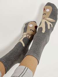 Sada dvoch párov ponožiek v šedej farbe CAMAIEU