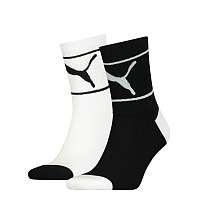 Sada dvoch párov unisex ponožiek Puma v bielej a čiernej farbe