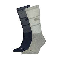Sada dvoch párov unisex ponožiek Puma v sivej a čiernej farbe