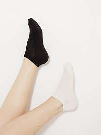 Sada dvoch ponožiek v čiernej a bielej farbe Camaieu