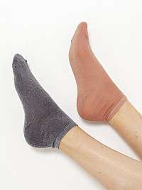 Sada dvoch ponožiek v marhuľovej a šedej farbe CAMAIEU