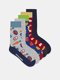 Sada piatich párov ponožiek s motívom Jack & Jones Banana