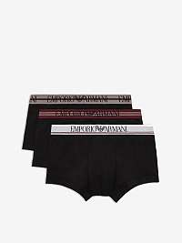 Sada troch pánskych boxeriek v čiernej farbe Emporio Armani