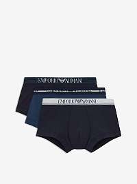 Sada troch pánskych boxeriek v tmavomodré farbe Emporio Armani