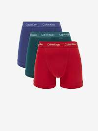 Sada troch párov boxeriek v červenej, zelenej a modrej farbe Calvin Klein