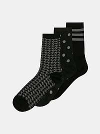 Sada troch párov čiernych ponožiek ONLY Abarna