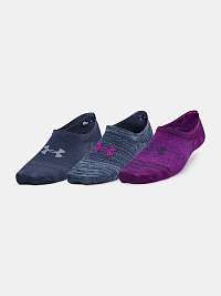 Sada troch párov dámskych športových ponožiek Under Armour UA Breathe Lite Ultra Low 3p v modrej, sivej a fialovej farbe