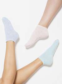 Sada troch párov ponožiek v ružovej a modrej farbe Camaieu