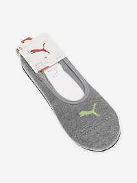 Sada troch párov unisex ponožiek Puma Footie v bielej, sivej a čiernej farbe