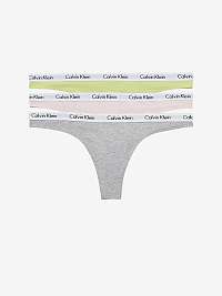 Sada troch tang v šedej, ružovej a zelenej farbe Calvin Klein