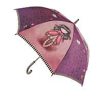 Santoro fialový palicový dáždnik Gorjuss Ladybird
