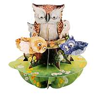 Santoro papierová 3D dekorácia Owls 
