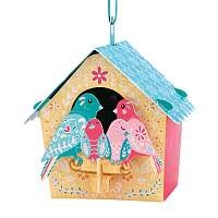 Santoro papierová závesná dekorácia Bird House Family 