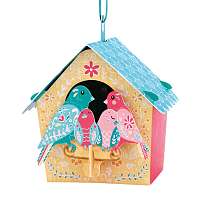 Santoro papierová závesná dekorácia Bird House Family