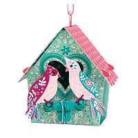 Santoro papierová závesná dekorácia Bird House Love Birds