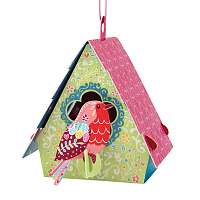 Santoro papierová závesná dekorácia Bird House Robin