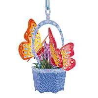Santoro papierová závesná dekorácia Butterfly Basket Lavender