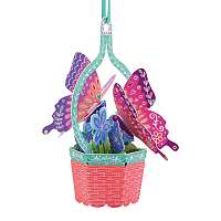 Santoro papierová závesná dekorácia Butterfly Basket Violets 