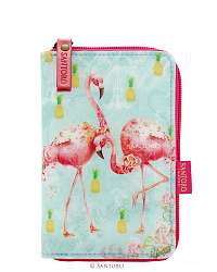 Santoro tyrkysová peňaženka Flamingos