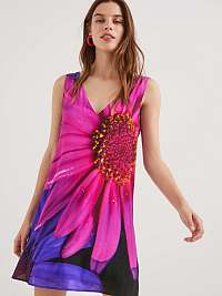 Šaty na denné nosenie pre ženy Desigual - tmavoružová, fialová