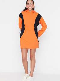 Šaty na denné nosenie pre ženy Trendyol - oranžová, čierna