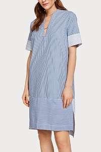 Scotch & Soda modré letné košeľové šaty s prúžkami - XL