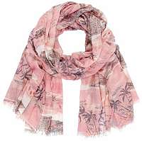 Scotch&Soda púdrová šatka All-Over s tropickými motívmi